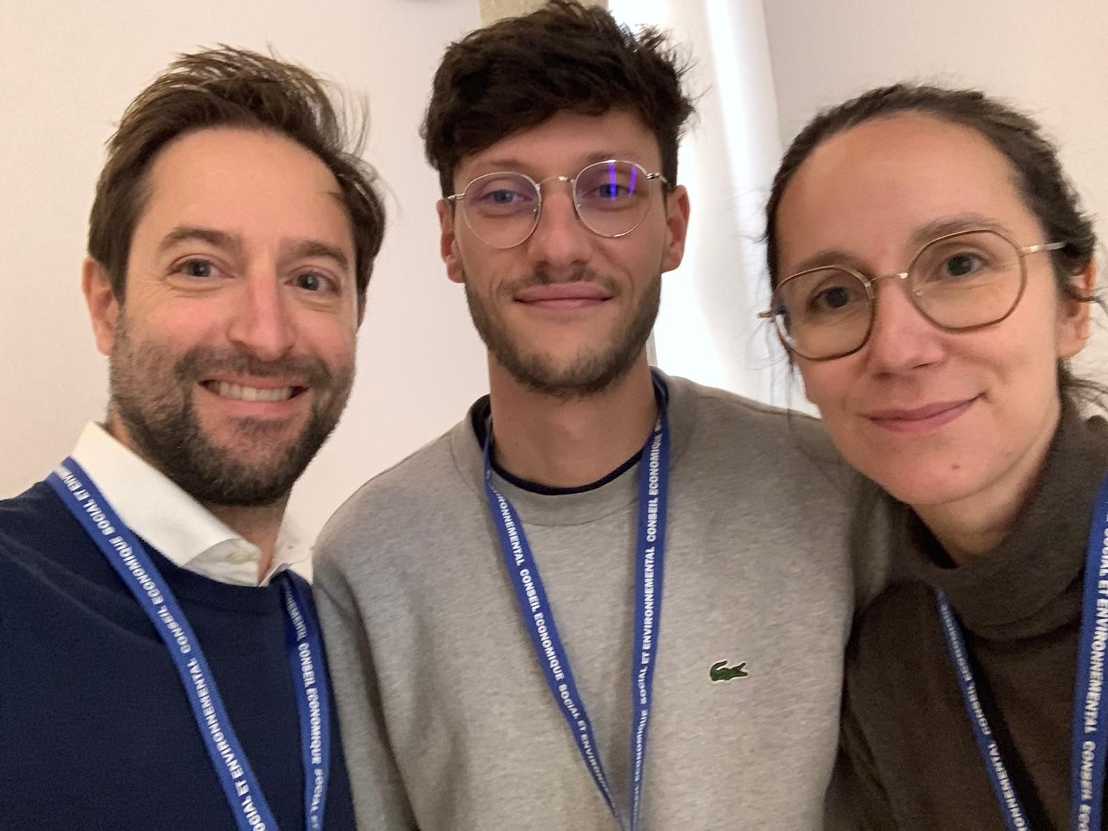 Trois membres de l’équipe au Conseil économique, social et environnemental
