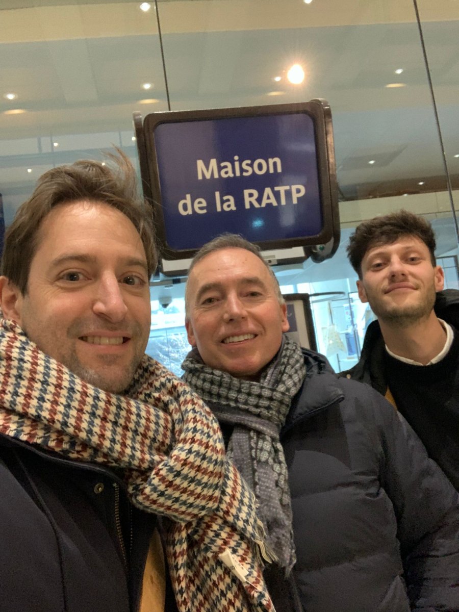 Trois membres de l’équipe à la Maison de la RATP